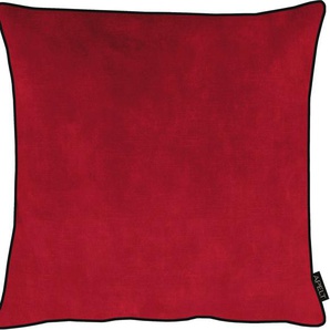 Kissenhülle APELT Ruby Kissenbezüge Gr. B/L: 46 cm x 46 cm, 1 St., Polyester, rot Kissenbezüge uni Kissenhülle ohne Füllung, 1 Stück