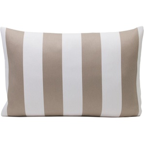 Kissenhülle GÖZZE Bali Kissenbezüge Gr. B/L: 40 cm x 40 cm, 1 St., Polyester, grau (taupe, weiß) Kissenbezüge gemustert