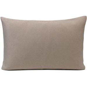 Kissenhülle GÖZZE Rhodos Kissenbezüge Gr. B/L: 40 cm x 40 cm, 1 St., Polyester, grau (taupe) Kissenbezüge uni