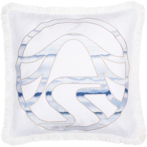 Kissenhülle Hamptons Kissenbezüge Gr. B/L: 50 cm x 50 cm, 1 St., Polyester, blau (hellblau) Kissenbezüge gemustert in Batikoptik
