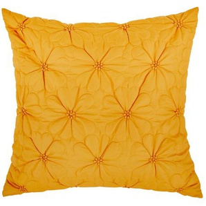 Kissenhülle HEINE HOME Kissenbezüge Gr. B/L: 40 cm x 40 cm, 1 St., Polyester-Polyester, gelb Kissenbezüge gemustert