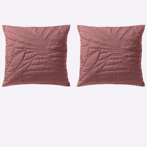 Kissenhülle HEINE HOME Kissenbezüge Gr. B/L: 40 cm x 40 cm, 1 St., Polyester-Polyester, rot (bordeaux) Kissenbezüge gemustert