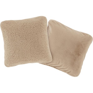Kissenhülle LEGER HOME BY LENA GERCKE LeGer Kissenbezüge Gr. B/L: 50 cm x 50 cm, 2 St., Polyester, beige (creme) Kissenbezüge hochwertig und kuschelig weich