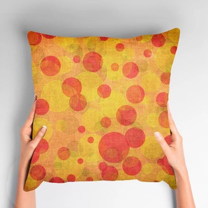 Kissenhülle QUEENCE Idiane Kissenbezüge Gr. B/L: 50 cm x 50 cm, 1 St., Polyester, gelb Kissenbezüge gemustert Muster