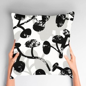 Kissenhülle QUEENCE Iduna Kissenbezüge Gr. B/L: 50 cm x 50 cm, 1 St., Polyester, grau Kissenbezüge gemustert Muster