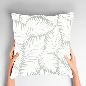 Kissenhülle QUEENCE Ika Kissenbezüge Gr. B/L: 50 cm x 50 cm, 1 St., Polyester, weiß Kissenbezüge gemustert Muster