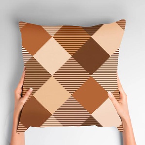 Kissenhülle QUEENCE Illana Kissenbezüge Gr. B/L: 50 cm x 50 cm, 1 St., Polyester, beige Kissenbezüge gemustert Muster