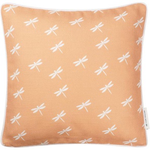 Kissenhülle Swarm Kissenbezüge Gr. B/L: 40 cm x 40 cm, 1 St., Polyester-Baumwolle, orange (hellorange) Kissenbezüge gemustert mit Wendefunktion