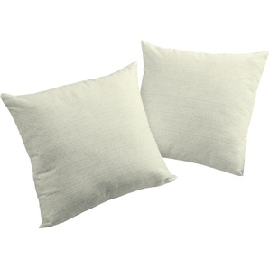 Kissenhülle WIRTH Berwick Kissenbezüge Gr. B/L: 40 cm x 40 cm, 2 St., Polyester-Baumwolle, grau Kissenbezüge