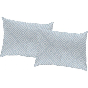 Kissenhülle WIRTH Telfort Kissenbezüge Gr. B/L: 40 cm x 60 cm, 2 St., Polyester, blau Kissenbezüge gemustert