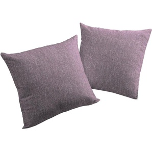 Kissenhülle WIRTH Torbole Kissenbezüge Gr. B/L: 40 cm x 40 cm, 2 St., Polyester-Baumwolle, lila Kissenbezüge