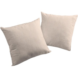 Kissenhülle WIRTH Torbole Kissenbezüge Gr. B/L: 50 cm x 50 cm, 2 St., Polyester-Baumwolle, gelb (ocker) Kissenbezüge
