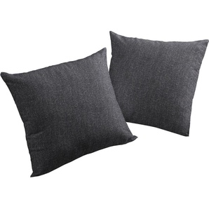 Kissenhülle WIRTH Torbole Kissenbezüge Gr. B/L: 50 cm x 50 cm, 2 St., Polyester-Baumwolle, schwarz Kissenbezüge