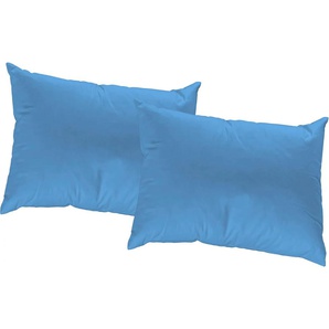Kissenhülle WIRTH Umea Kissenbezüge Gr. B/L: 40 cm x 60 cm, 2 St., Polyester, blau (mittelblau) Kissenbezüge uni