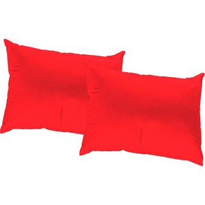 Kissenhülle WIRTH Umea Kissenbezüge Gr. B/L: 40 cm x 60 cm, 2 St., Polyester, rot Kissenbezüge uni