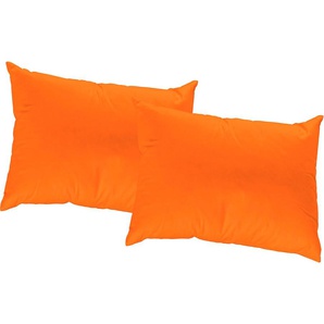 Kissenhülle WIRTH Umea Kissenbezüge Gr. B/L: 50 cm x 50 cm, 2 St., Polyester, orange Kissenbezüge uni