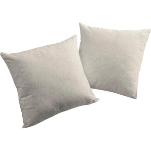 Kissenhülle WIRTH Westport Kissenbezüge Gr. B/L: 50 cm x 50 cm, 2 St., Polyester, grau (hellgrau) Kissenbezüge gemustert