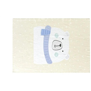 KJUT Kinderteppich - beige - Synthetische Fasern - 140 cm - 0,11 cm | Möbel Kraft