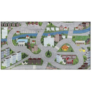 KJUT Straßenteppich  Spielteppich ¦ mehrfarbig ¦ Synthetische Fasern ¦ Maße (cm): B: 80 H: 0,3