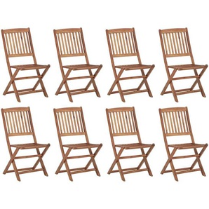 Klappbare Gartenstühle 8 Stk. Massivholz Akazie