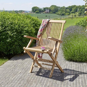 Klappbarer Gartensessel aus massivem Teakholz