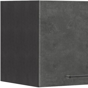 Klapphängeschrank HELD MÖBEL Tulsa Schränke Gr. B/H/T: 40 cm x 33 cm x 34 cm, grau (betonfarben dunkel) Hängeschränke 40 cm breit, mit 1 Klappe, schwarzer Metallgriff, MDF Front