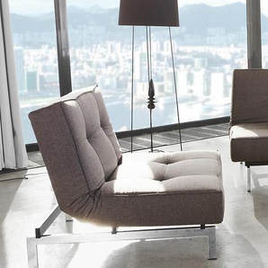 Klappsessel Splitback Innovation Living silber, Designer Per Weiss, 79x90x90 cm