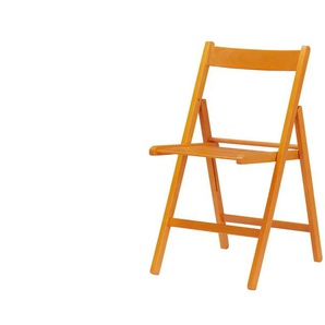 Klappstuhl Aus massivem Holz - orange - Materialmix - 45 cm - 79 cm - cm 50,0 | Möbel Kraft