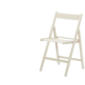 Klappstuhl Aus massivem Holz - weiß - Materialmix - 45 cm - 79 cm - cm 50,0 | Möbel Kraft