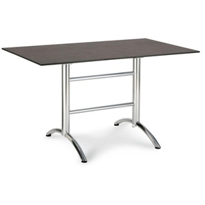 Klapptisch Firenze 130x80cm eckig silber/Country Wood