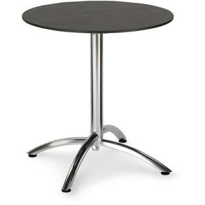 Klapptisch Firenze 70cm Ø rund silber/Ardesia