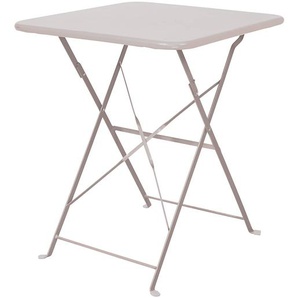 Klapptisch OLIVE GARDEN Eisen, pulverbeschichtet, lackiert 58 x 71 x 58cm Beige/Beige