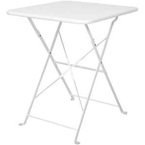 Klapptisch OLIVE GARDEN Eisen, pulverbeschichtet & lackiert 58 x 71 x 58cm Weiß/Weiß