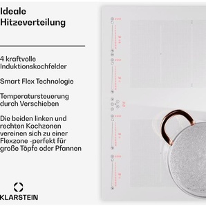 Klarstein - Induktionskochfeld 4 Platten, Glaskeramik-Induktionskochfeld mit 4 Kochfelder, 7200 Watt Induktionskochfeld, Herd mit Touch-Control &