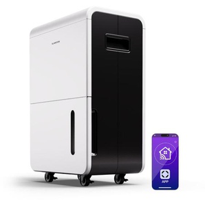 Klarstein - Luftentfeuchter Elektrisch bis 50m2, Smart Luftentfeuchter für Wohnung, Bad & Keller, Luft-Entfeuchter Leise, Elektrischer Dehumidifier