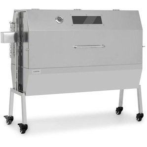 Klarstein Sauenland Pro XL Spanferkelgrill Drehspieß 15W 4 Rollen Edelstahl