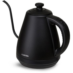 Klarstein - Wasserkocher, Schwanenhals-Wasserkocher Edelstahl, Schnell Kochender Kettle, Leise & Tropffrei, Reise Wasserkocher mit Warmhaltefunktion,