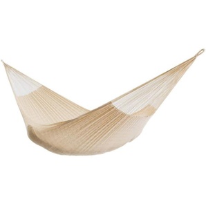 Klassische Netzhängematte Maya, in Naturfarbe, aus Bio Baumwolle, von HängemattenGlück