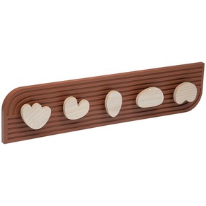 Kleiderhaken Marine Holz, terracotta-pink, H.15,8 cm