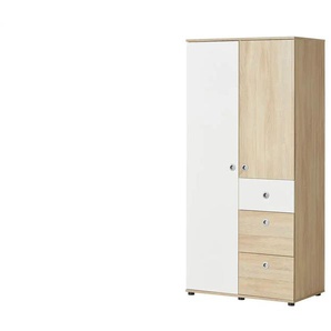 Kleiderschrank 2-türig - holzfarben - Materialmix - 90 cm - 190 cm - cm 52,0 | Möbel Kraft
