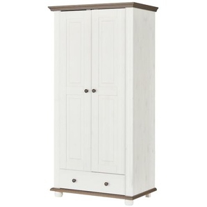 Kleiderschrank  2-türig  Melissa ¦ weiß ¦ Maße (cm): B: 95,6 H: 185,7 T: 55.8