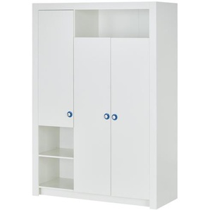 Kleiderschrank, 3-türig  Charlie ¦ weiß ¦ Maße (cm): B: 137 H: 195 T: 56