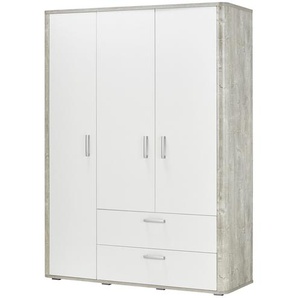 Kleiderschrank 3-türig  Hannes ¦ weiß ¦ Maße (cm): B: 138 H: 189 T: 51.0