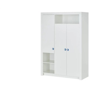 Kleiderschrank 3-türig - weiß - Materialmix - 137 cm - 195 cm - cm 56,0 | Möbel Kraft