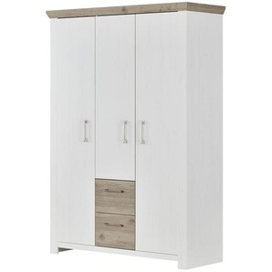 Kleiderschrank 3-türig  Winny ¦ weiß ¦ Maße (cm): B: 135 H: 191 T: 50