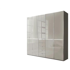 Kleiderschrank 5- türig Velua 2 ¦ grau ¦ Maße (cm): B: 250 H: 236 T: 58.0