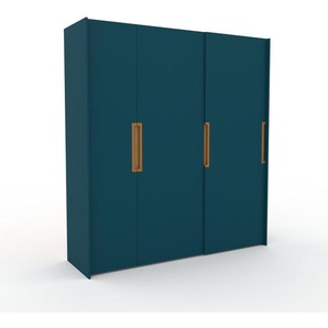 Kleiderschrank Blaugrün - Individueller Designer-Kleiderschrank - 214 x 232 x 65 cm, Selbst Designen, Böden/hohe Schublade/Kleiderstange