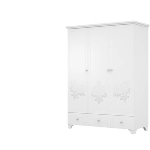 Kleiderschrank  Boho ¦ weiß ¦ Maße (cm): B: 156 H: 205,4 T: 64,6