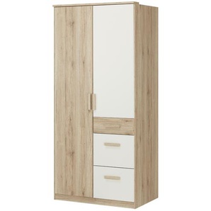 Kleiderschrank  Caja ¦ holzfarben ¦ Maße (cm): B: 90 H: 199 T: 58