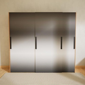 Kleiderschrank Eiche - Individueller Designer-Kleiderschrank - 254 x 232 x 65 cm, Selbst Designen, Böden/hohe Schublade/Schublade Glasfront/kompakt Schublade/Kleiderstange